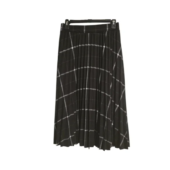 Pleated Black and White Plaid Skirt. 1XL - Picture 1 of 7